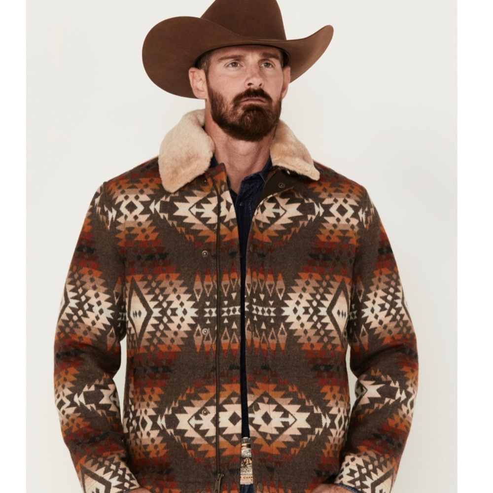 PENDLETON MEN'S SILVERTON SHEARLING COLLAR WOOL COAT-NWT